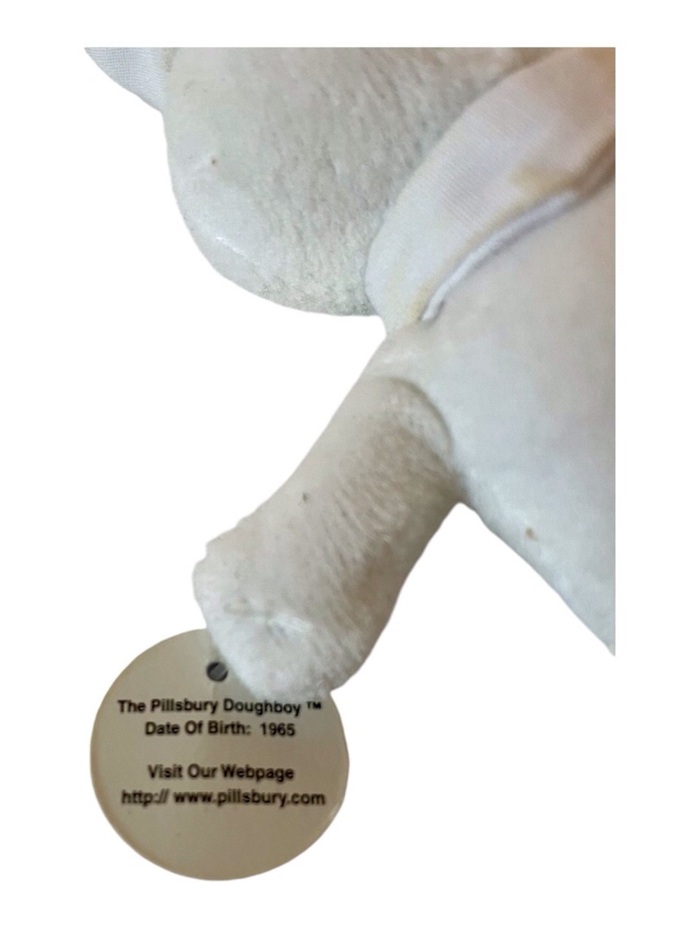 1999 Hand Made The PillsburyDoughboy Mini Bean Bag Doll, 6 in. (B1). - Picture 3 of 5